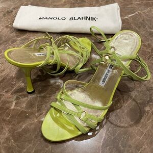 Manolo Blahnik Lime Green Sandal